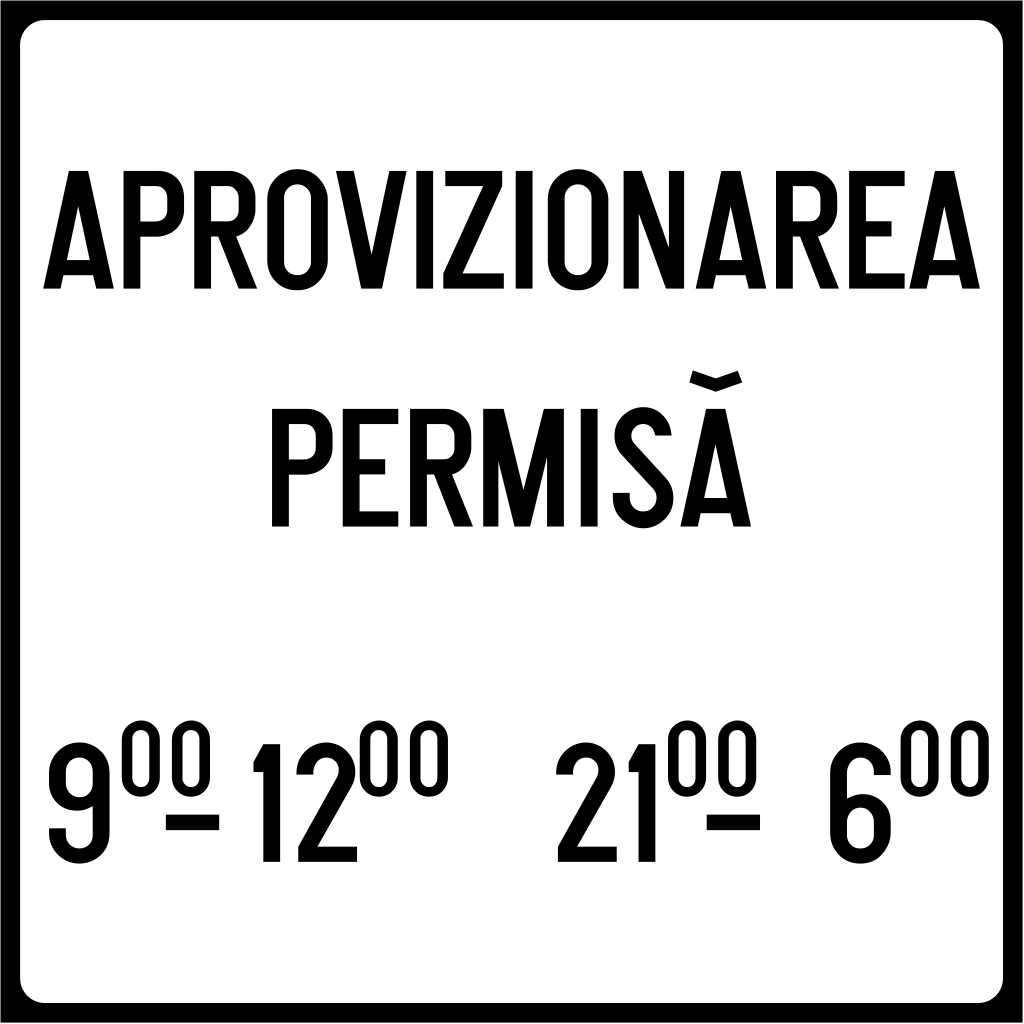 Repartos permitidos durante el horario indicado.