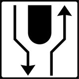 Traffic calming island.