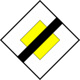 End of the priority road.