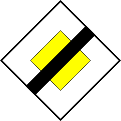 End of the priority road.