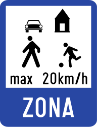 Inicio de zona residencial.
