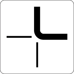 Crossroad shape.