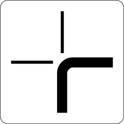 Crossroad shape.