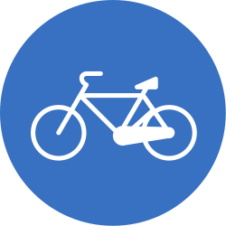 Vía obligatoria para ciclistas.