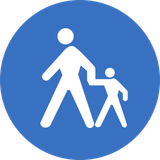 Mandatory path for pedestrians.