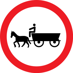 Vehículos de tracción animal prohibidos.