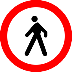 Pedestrians prohibited.
