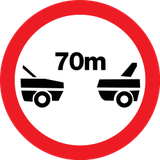 Minimum following distance.