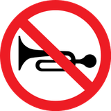 Using the horn prohibited.
