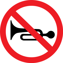 Prohibido usar el claxon.