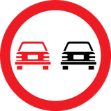 Overtaking prohibited.