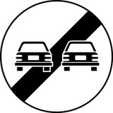 End of the overtaking prohibition.