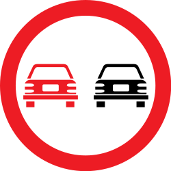 Adelantamiento prohibido.