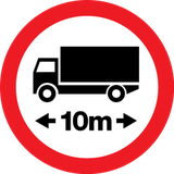 Vehicles longer than indicated prohibited.