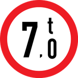 Vehicles heavier than indicated prohibited.