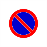 Start of no-parking zone.