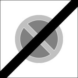 Fin de zona de estacionamiento prohibido.