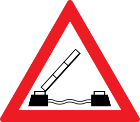 Warning for a movable bridge.