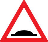Warning for a speed bump.