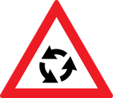 Warning for a roundabout.