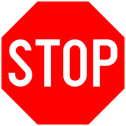 Stop and give way.