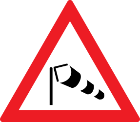 Warning for strong crosswinds.