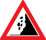 Warning for falling rocks.