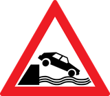 Warning for a quayside or riverbank.