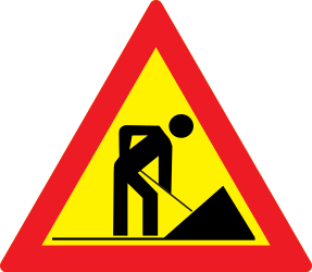 Warning for roadworks.