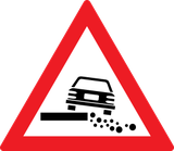 Warning for a soft verge.