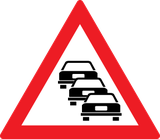 Warning for traffic queues.