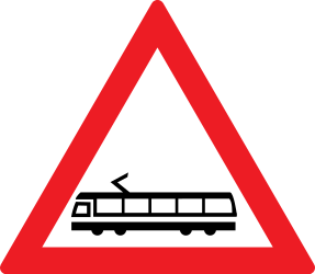 Warning for trams.