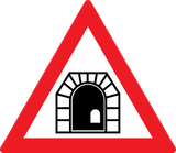 Warning for a tunnel.