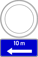 ... metres to the left.