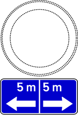 ... metres to the left or right.