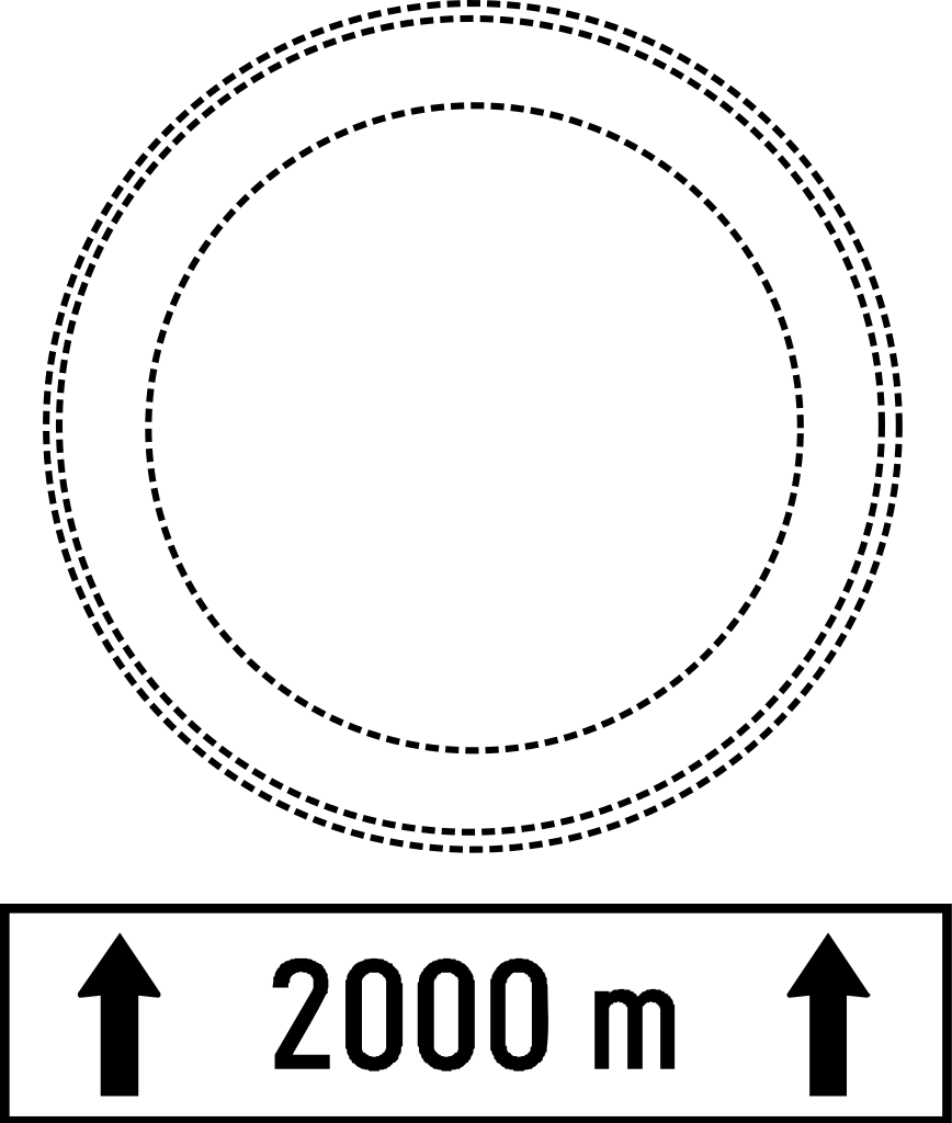 Für ... Meter.