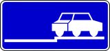Angle parking on pavement.