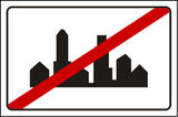 End of the built-up area.