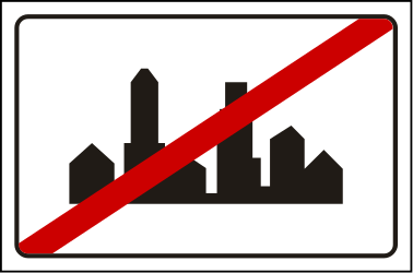 Fim de zona urbana.