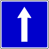 Road with one-way traffic.