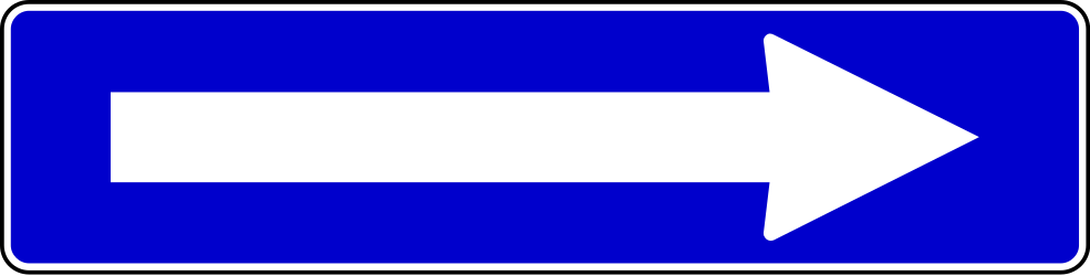 Via de sentido único.