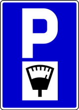 Parking only allowed if you pay.