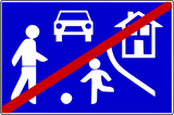 End of the residential area.