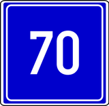 Advisory speed limit.