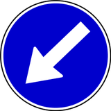 Pass obstacle on the left.