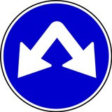Pass obstacle on either side.