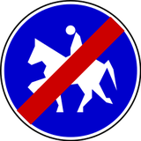 End of mandatory path for equestrians.
