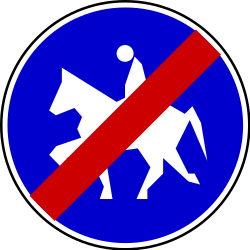 Fim de via obrigatória para cavaleiros.