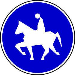Via obrigatória para cavaleiros.