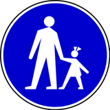 Mandatory path for pedestrians.